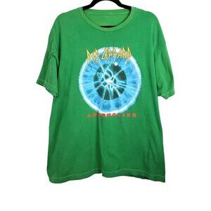 Def Leppard Adrenalize Green Graphic Band T Shirt